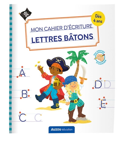 Mon cahier d'ecriture - lettres batons - pirates - Image principale
