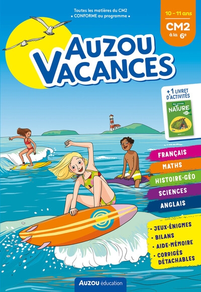 Auzou vacances - du cm2 à la 6e 2022 - Image principale