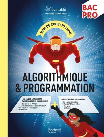 Nom de code : python - cahier d'algorithmique et de programmation python bac pro - éd. 2021 - Image principale