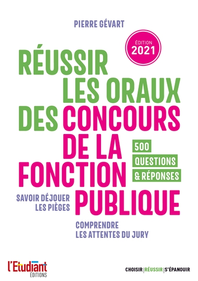 Réussir les oraux des concours de la fonction publique - édition 2021 - Image principale