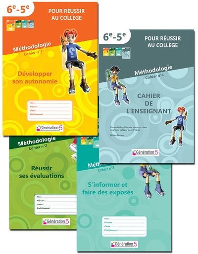Collection méthodologie collège : pack des 4 cahiers - Image principale