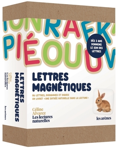 Coffret lettres magnétiques - 86 lettres, digrammes et images, un livret "une entrée naturelle dans la lecture" - dès 3 ans donnons le son des lettres - Image principale