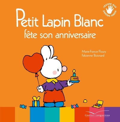 Petit lapin blanc fête son anniversaire - Image principale