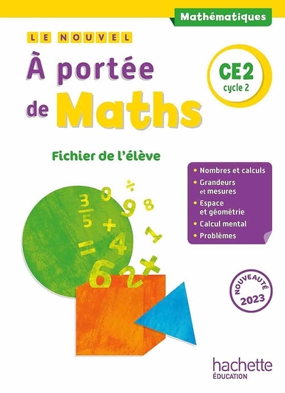 Le nouvel a portée de maths ce2 - fichier élève - ed. 2023 - Image principale