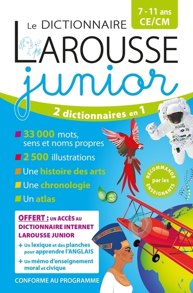 Le dictionnaire larousse junior et son dictionnaire en ligne - 7/11 ans - ce/cm - Image principale