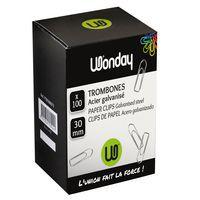 Boite de 100 trombones 30 mm - Wonday