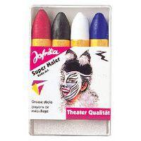 Boîte de 4 grosses craies maquillage 25g couleurs vives
