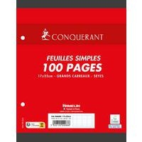 Feuillet recharge classeurs 100 pages 80g 17x22 cm seyes - blanc (Etui de 50) - Image principale