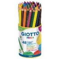 Pot 48 crayons de couleurs Giotto Méga mine Ø 5,5 mm - Image principale