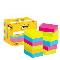 Lot 12 blocs de 100 feuilles repositionnables 51x38 mm coul - Image principale
