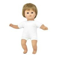 Poupon européen garçon corps souple avec cheveux 30 cm - Image principale