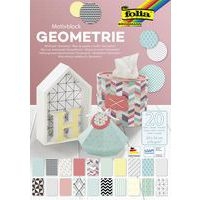 20 feuilles à motifs géométriques 24x34 cm 270g couleurs ass - Image principale
