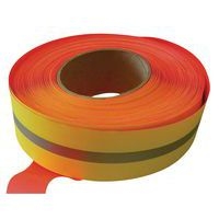 Ruban textile 1 face fluo rouge jaune +10mm retro - Image principale