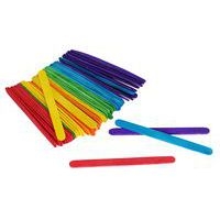 600 bâtonnets bois 113x10x2mm - 6 couleurs - Image principale