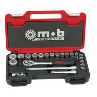 Coffret box 1/2'' 21 pièces, 6 pans, cliquet poire - Ref. : 9435021001 - Image principale