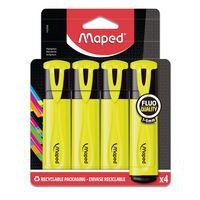 Gros fluo MAPED (Pochette de 4) - jaune - Image principale
