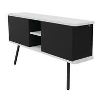 Caisson suspendu Alto duo noir 2 pieds 2 tiroirs top blanc - Image principale