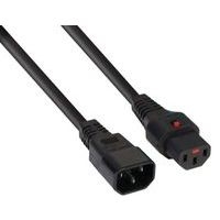 Rallonge d'alimentation C14 / C13 à verrouillage noire 0,5 m - Image principale