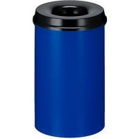 Poubelle à papier anti-feu - 20 L, Couvercle coloris : Noir, Coloris : Bleu - Image principale