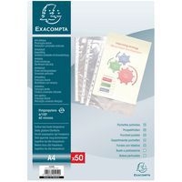 Lot de 20 Sachet 50 pochettes perforées polypropylène lisse 6/100e A4 - Image principale