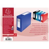 Lot de 10 boîtes classement à pression 100mm PP 7/10e opaque A4 Bleu - Image principale