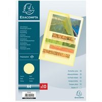 Lot de 10 Sachet 10 pochettes coin PP grainé 12/100e A4 Jaune - Image principale