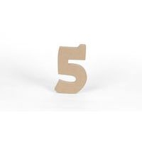Chiffre 5 kraft 20cm (Lot de 6) - Image principale