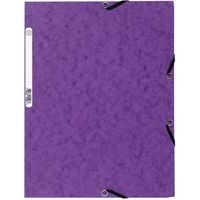 Lot de 25 chemises 3 rabats carte lustrée 400g/m2 A4 Violet - Image principale