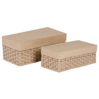 Assortiment 2 boîtes tressées rectangles (Lot de 2) - Image principale