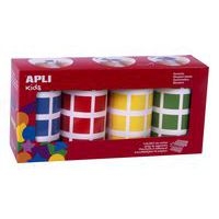 Lot 4 rouleaux 1770 gommettes carre 4 coul 20mm (7080 gommet - Image principale