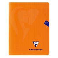 Mimesys cahier piqué polypro 17x22cm 48p séyès Orange - Image principale