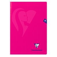 Mimesys cahier piqué polypro 21x29,7cm 48p séyès Rose - Image principale