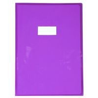 Protège-cahier Cristal Luxe 22/100ème 21x29,7 transparent violet + porte étiquette - Image principale