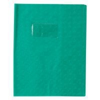 Protège-cahier grain losange 18/100ème 17x22 vert + porte étiquette - Image principale