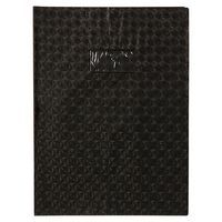 Protège-cahier grain losange 18/100ème 21x29,7 noir + porte étiquette - Image principale