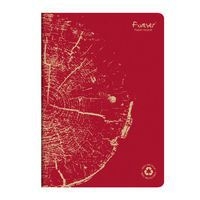 FOREVER premium cahier piqué 21x29,7cm 90g recyclé 96p ligné rouge brique - Image principale