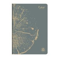 FOREVER premium cahier piqué 21x29,7cm 90g recyclé 96p ligné gris plomb - Image principale