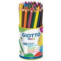 Pot 48 crayons de couleurs Giotto Méga mine Ø 5,5 mm - Image principale