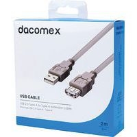 Rallonge USB 2.0 Type-A - Type A grise - 2 m DACOMEX - Image principale