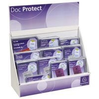 Présentoir complet avec différents formats d'étuis de protection - Image principale
