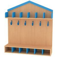 Vestiaire cabane 6 enfants hêtre bleu-Bessière - Image principale