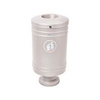 Poubelle Gascogne socle en fonte 60 L - zinc gris 7044 - Image principale