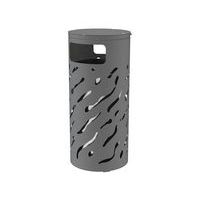 Poubelle Venise 80 L couvercle réhaussé et seau - galva gris Procity - Image principale