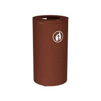 Poubelle Olbia 80 L avec seau - galva aspect corten - Image principale