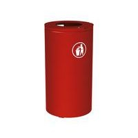 Poubelle Olbia 120 L sans seau - galva rouge foncé 3004 - Image principale