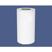 Poubelle Olbia 120 L sans seau - galva blanc 9010 - Image principale