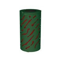 Poubelle Venise 80 L avec seau galva peint - vert 6005 - Image principale