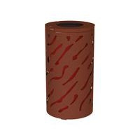 Poubelle Venise 80 L avec seau galva peint - aspect corten - Image principale