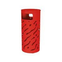 Poubelle Venise 80 L couvercle réhaussé et seau peint galva rouge 3020 - Image principale