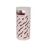 Poubelle Venise 80 L couvercle réhaussé et seau peint galva gris 7044 - Image principale